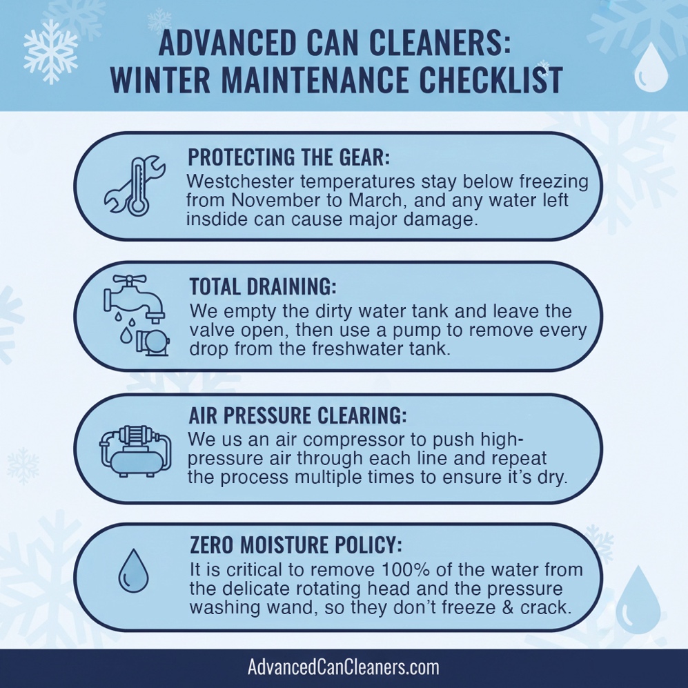 Winterizing the Advanced Can Cleaners trailer